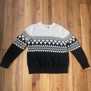 Banana Republic Pima Cashmere Fair Isle Chunky‎ Knit Crewneck Sweater Men’s XL
